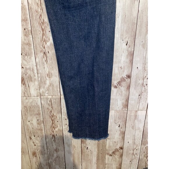 Women's House of Deréon Beyoncé Denim Blue Jeans Size 5/6 Gold Thick Stitch - Picture 8 of 13